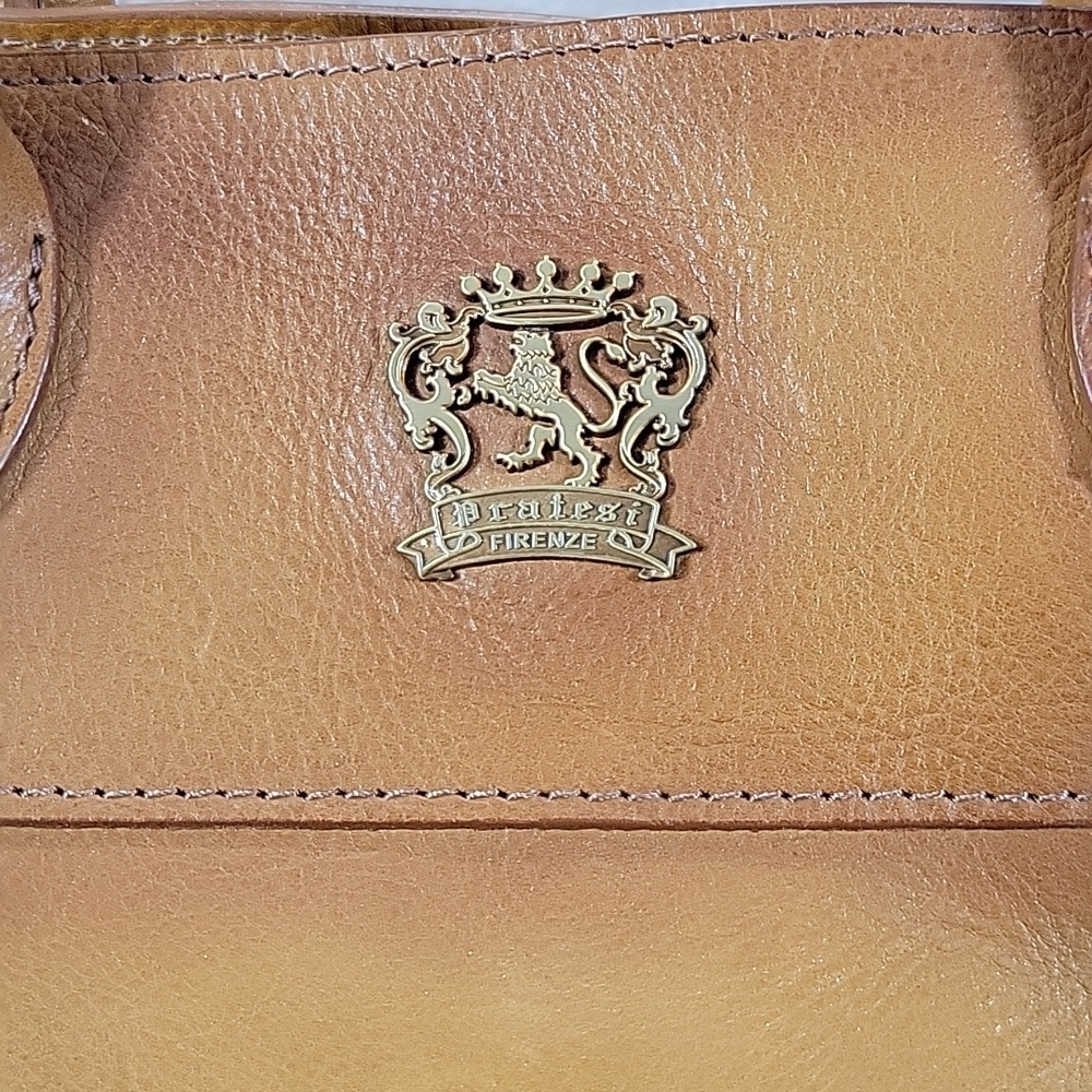 Large Pratesi Firenze Brown Italian Leather Tote Crossbody Bag - Picture 2 of 14